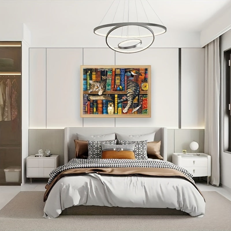 Katt på Bokhyllan Pussel – För Pusselentusiaster och Kälskare Carvallo