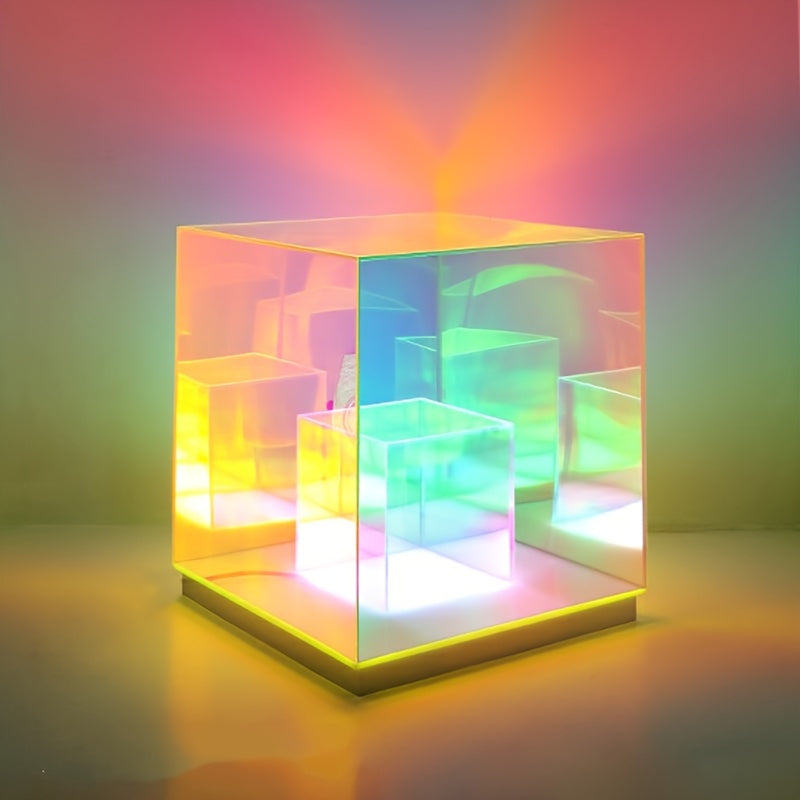 LumiSky - Drömmande Stjärnhimmel Bordslampa med Justerbart Ljus och Geometrisk Design Carvallo