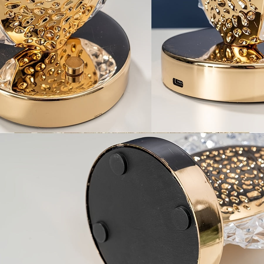 FeatherLamp - USB Touch Bordslampa med Påfågelfjäderdesign, Oändligt Dimbar LED Ljus Carvallo