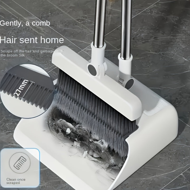 Fällbar 3-i-1 Kvast och Sopskyffel Set – Praktisk Lösning för Snabb och Effektiv Städning Carvallo