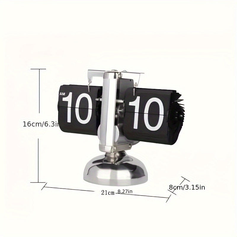 Clocteck Automatisk Flip Sida Klocka - Retro Skrivbordsklocka för Hem och Kontorsinredning Carvallo