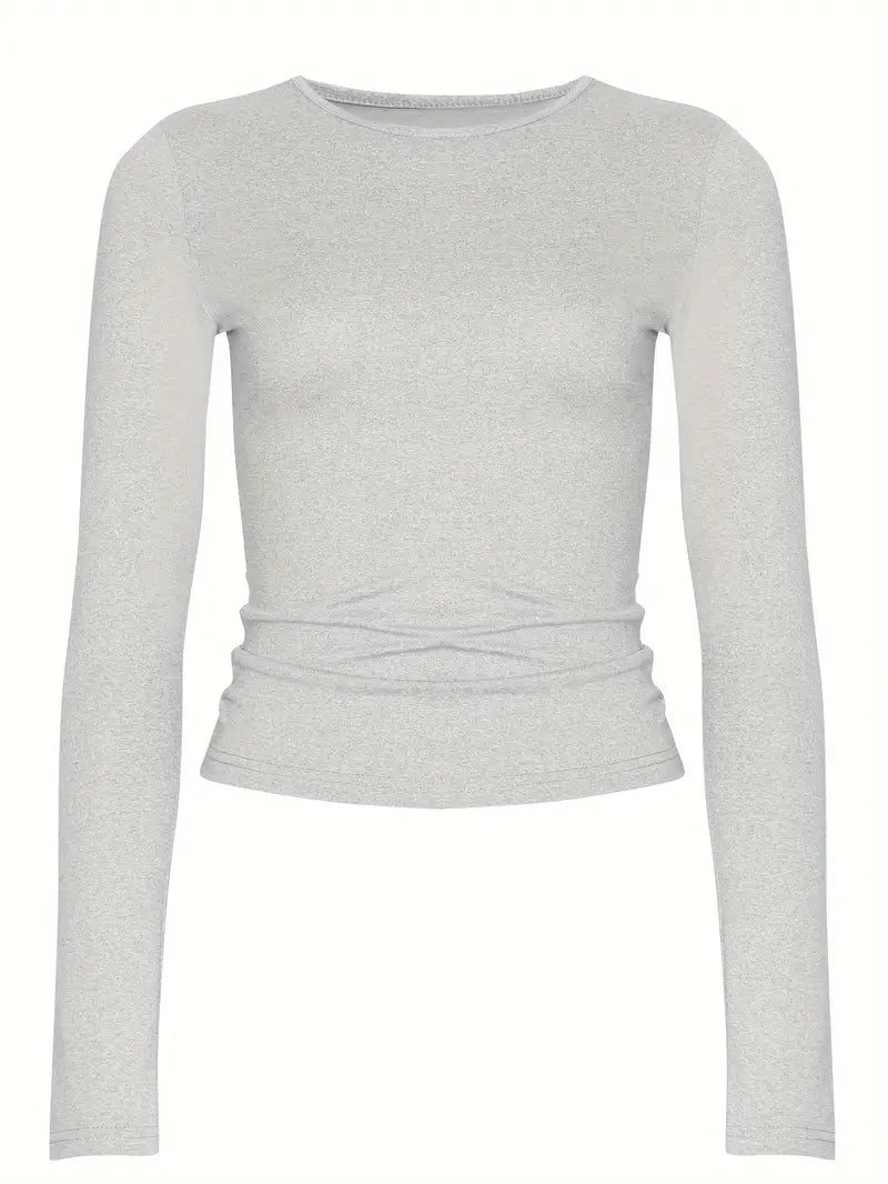 Kvinnors Långärmad T-shirt Monokrom 100% Bomull-T-shirts-Bellasverige-Hemnix