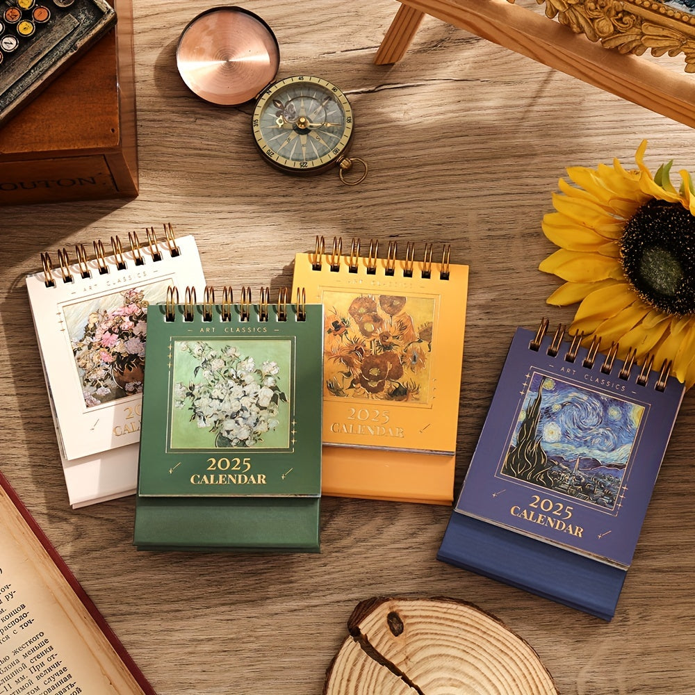 Skrivbordskalender med klassisk konstdesign Carvallo