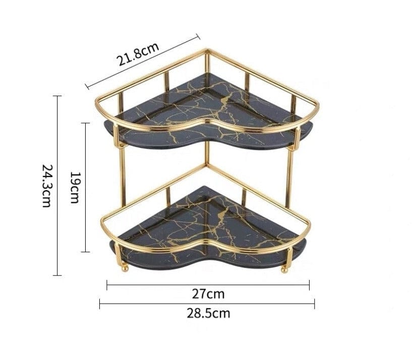 SlimFit hörnhylla – Elegant nivåindelad organisatör för badrum MILA Sverige