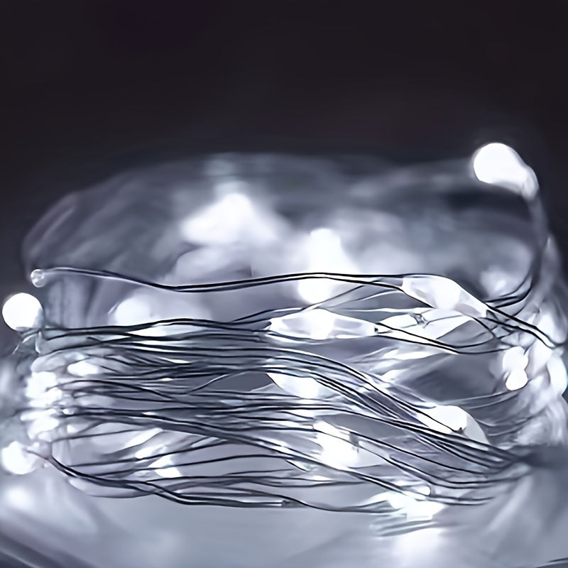 Batteridrivna koppartrådsslingor med ljus Carvallo