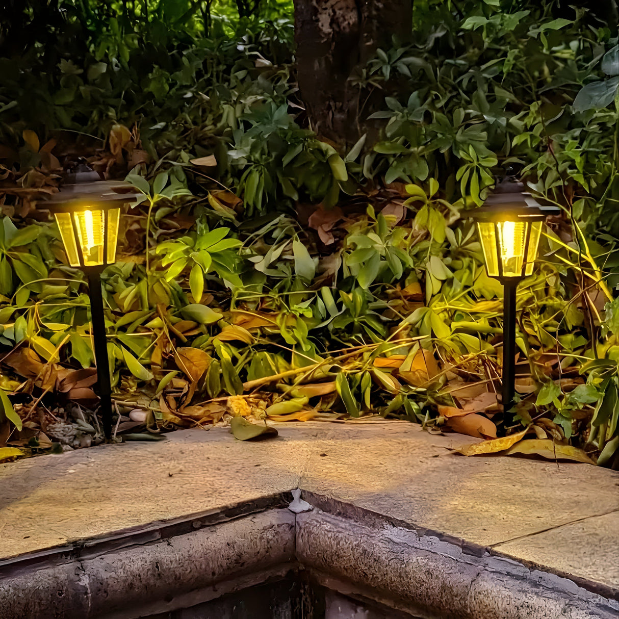 LumiTrail Light – Vintage 2-pack solcelliga trädgårdslampor för utomhus med LED Carvallo