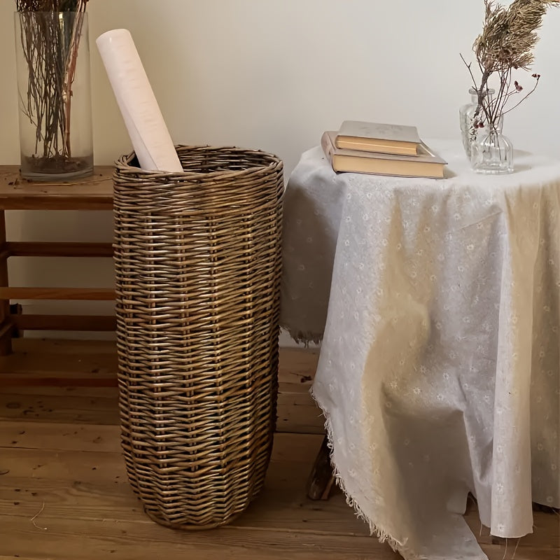Vintage Handgjord Pilkorg - Stilig och Funktionell för Alla Hem Carvallo