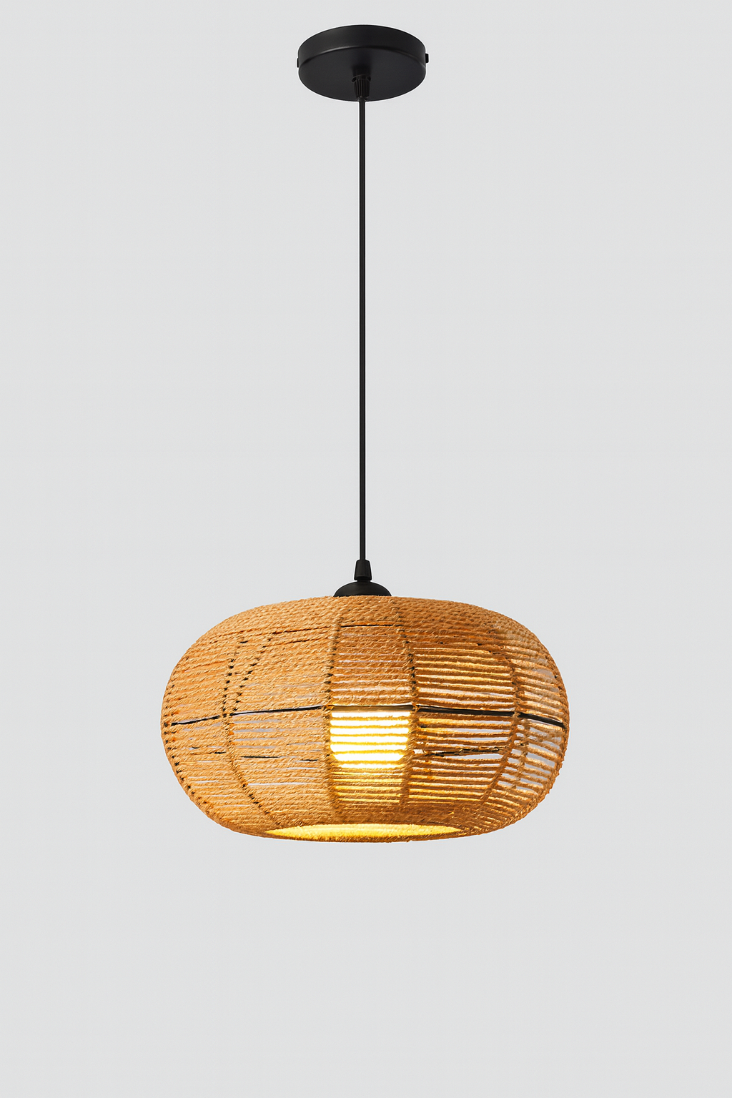 Rotting Taklampa – Kreativ Handgjord Flätad Wicker Design Hemnix