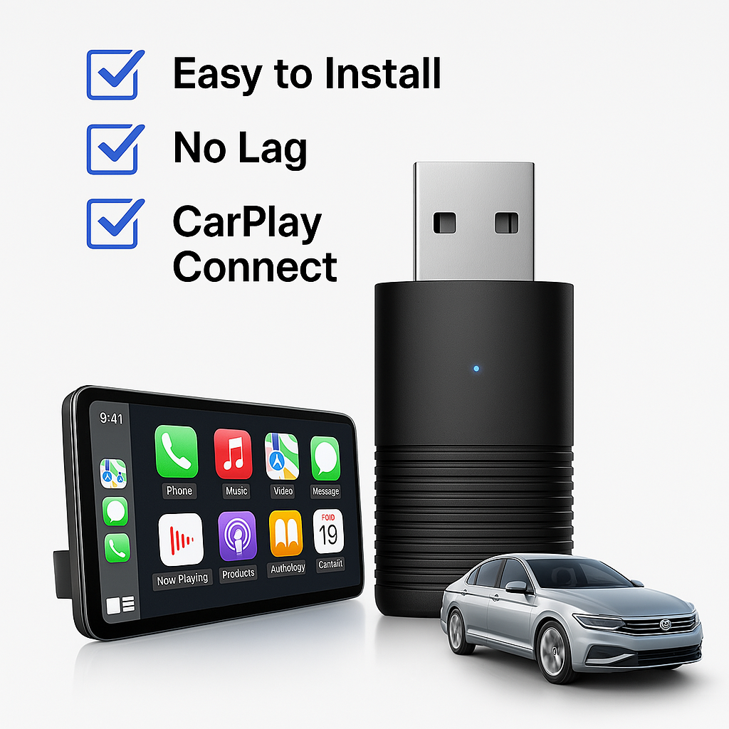 Trådlös CarPlay-adapter för iPhone och Android Carvallo