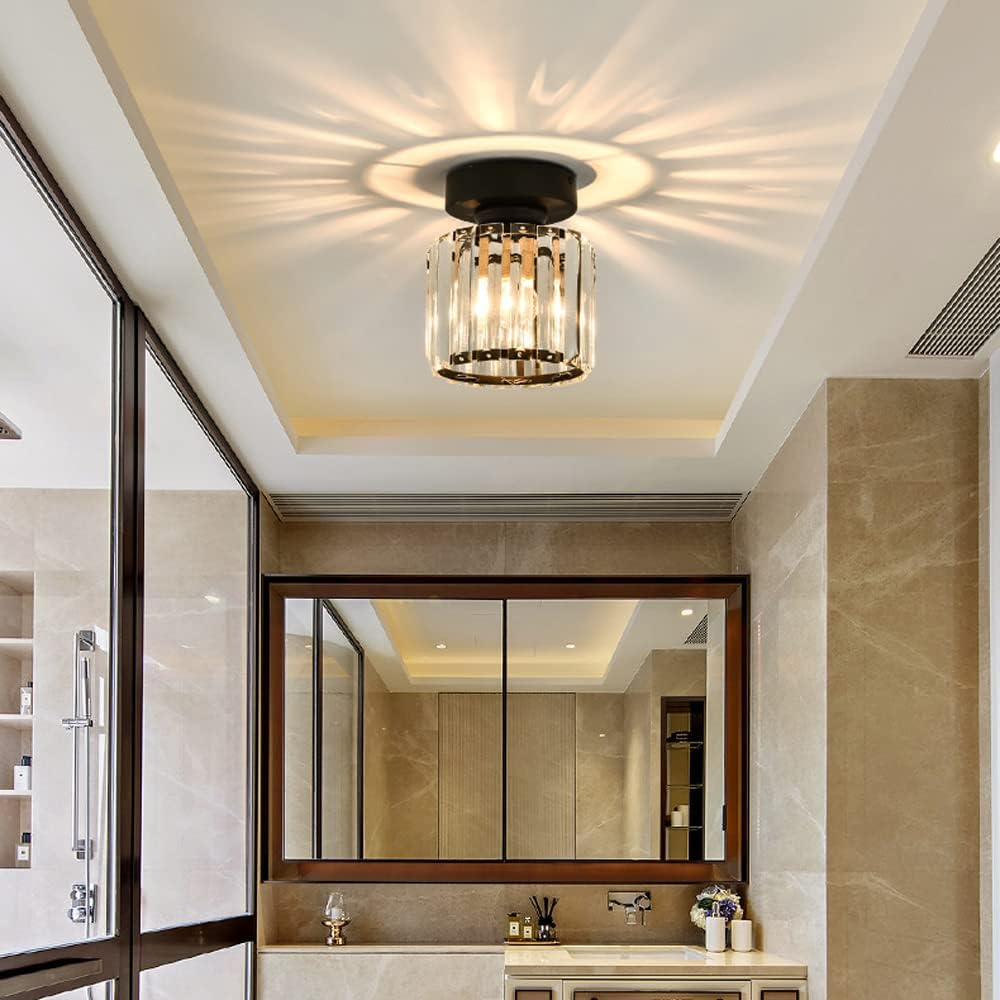 Taklampa Kristall Flush Mount Modern Armatur Carvallo