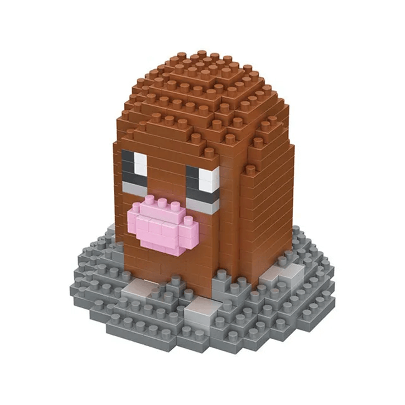 Poke Karaktärs Nanoblocks Anime Byggklossar-Byggsats-BB-Diglett-Hemnix