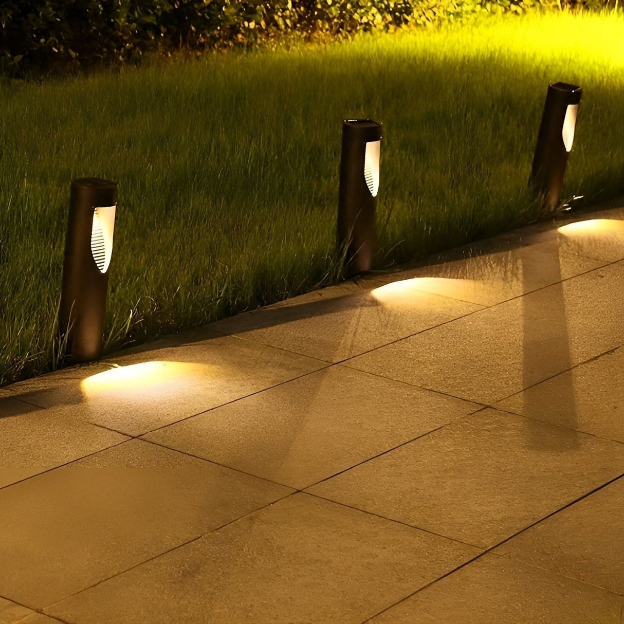 GlowAperture Light - Dekorativ vattentät solcylinder utomhus LED-gräsbelysning Carvallo