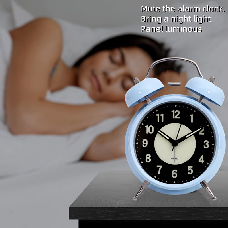 Silent Luminous Alarm Clock – Svart Metall Klocka för Djupt Sovande Carvallo