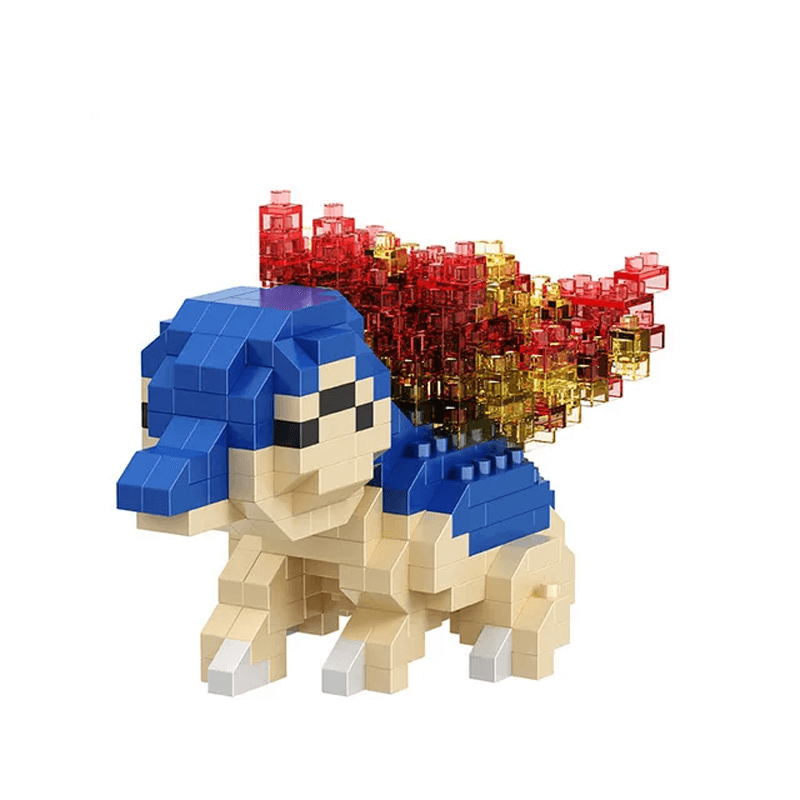 Poke Karaktärs Nanoblocks Anime Byggklossar-Byggsats-BB-Cyndaquil-Hemnix