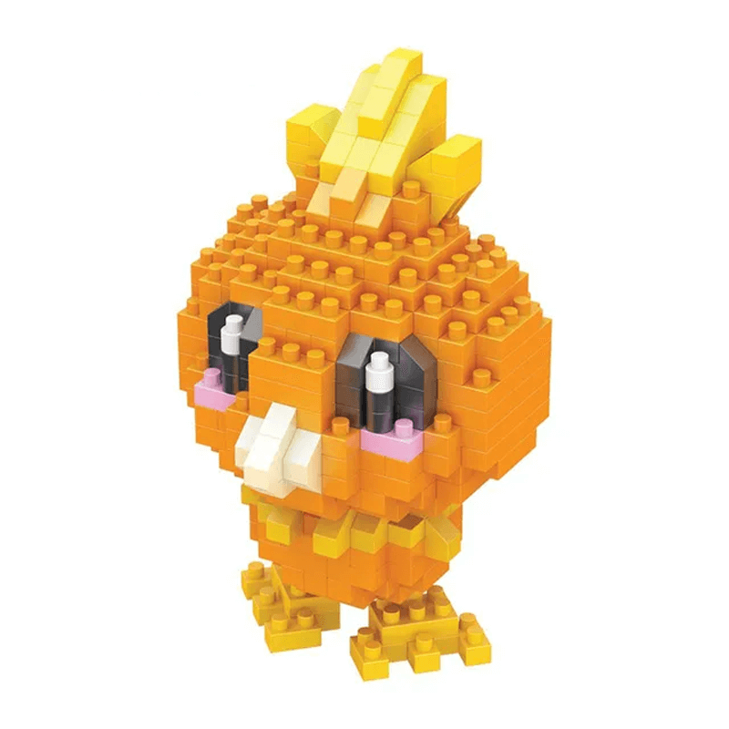 Poke Karaktärs Nanoblocks Anime Byggklossar-Byggsats-BB-Torchic-Hemnix