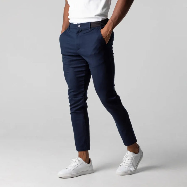 Herrbyxor Chinos Slim Fit 100% Bomull Modern Design-Herrchinos-Hemnix-Marinblå-S-Hemnix