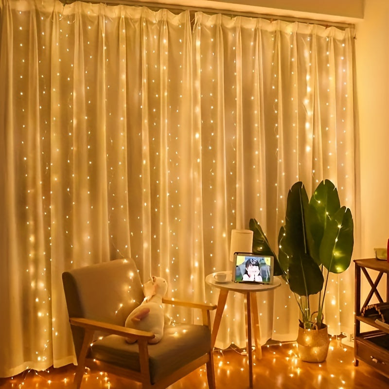 Fairy Lights Gardin Varmvit LED USB Set Carvallo