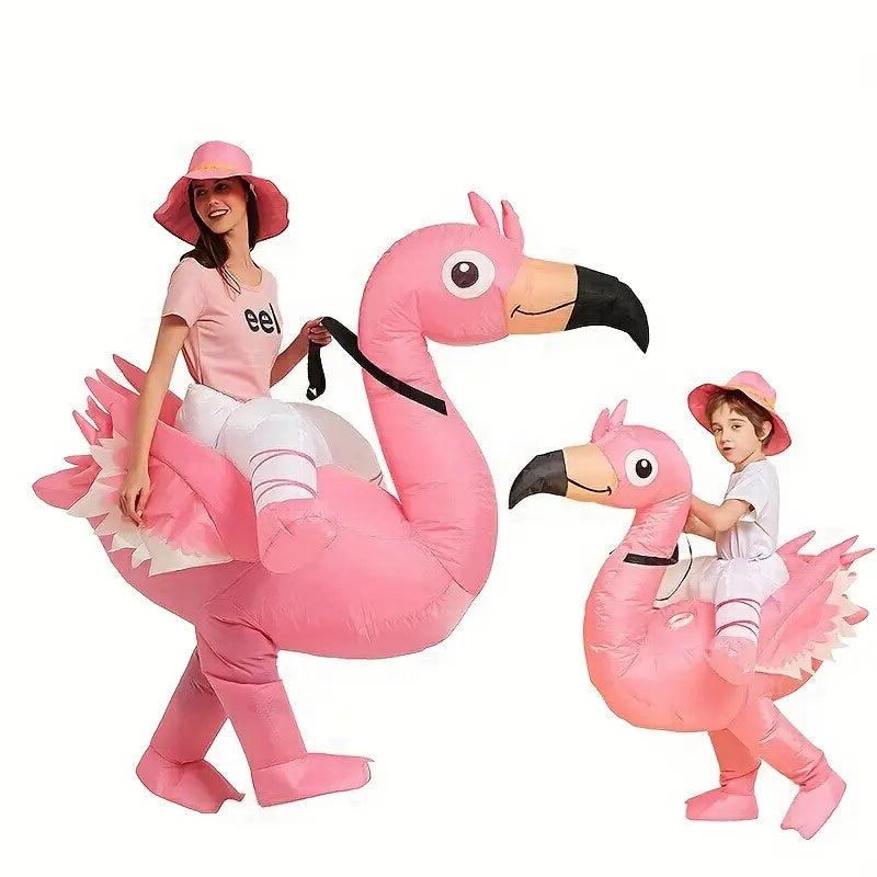FlamingoRider - Grappig Opblaasbaar Flamingo Kostuum voor Carnaval & Feestelijke Evenementen MILA Sverige