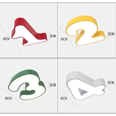 NumberLight – Modern LED Plafondlampa i Sifferform för Barn Carvallo