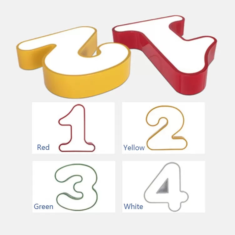 NumberLight – Modern LED Plafondlampa i Sifferform för Barn Carvallo