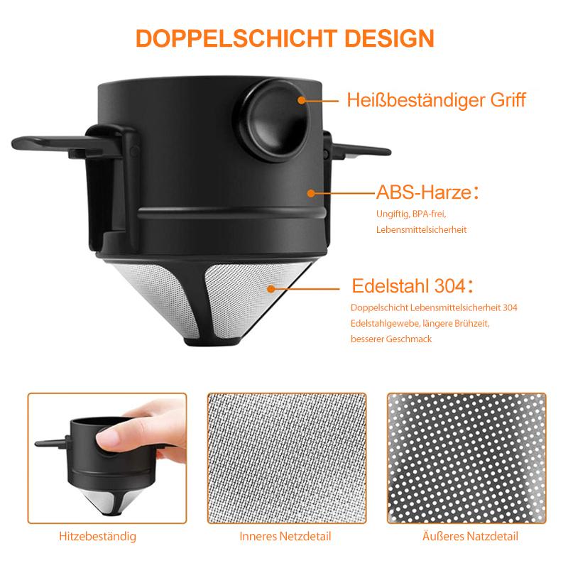 Carvallo - Kaffeefilterkopp i rostfritt stål Carvallo