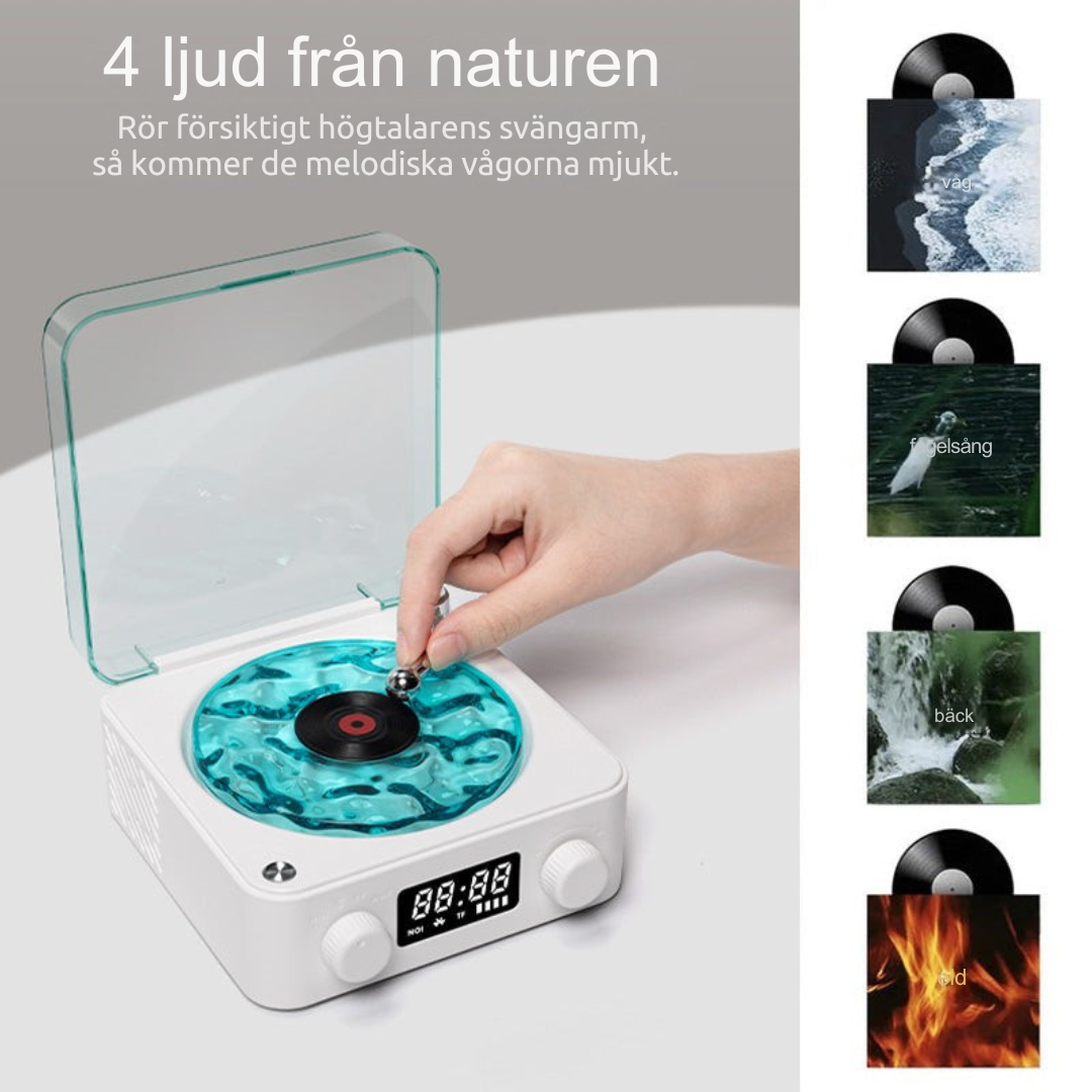 SpinEcho – Vintageinspirerad Bluetooth-skivspelare Carvallo