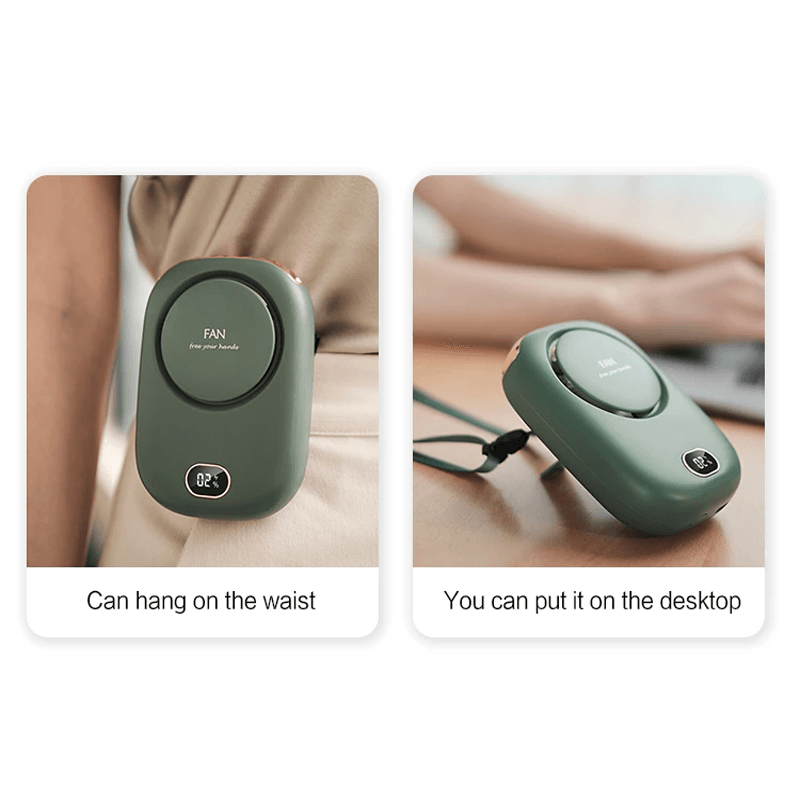 Portabel Hängande Minihalsfläkt 2000mAh-Personligt-BB-Hemnix