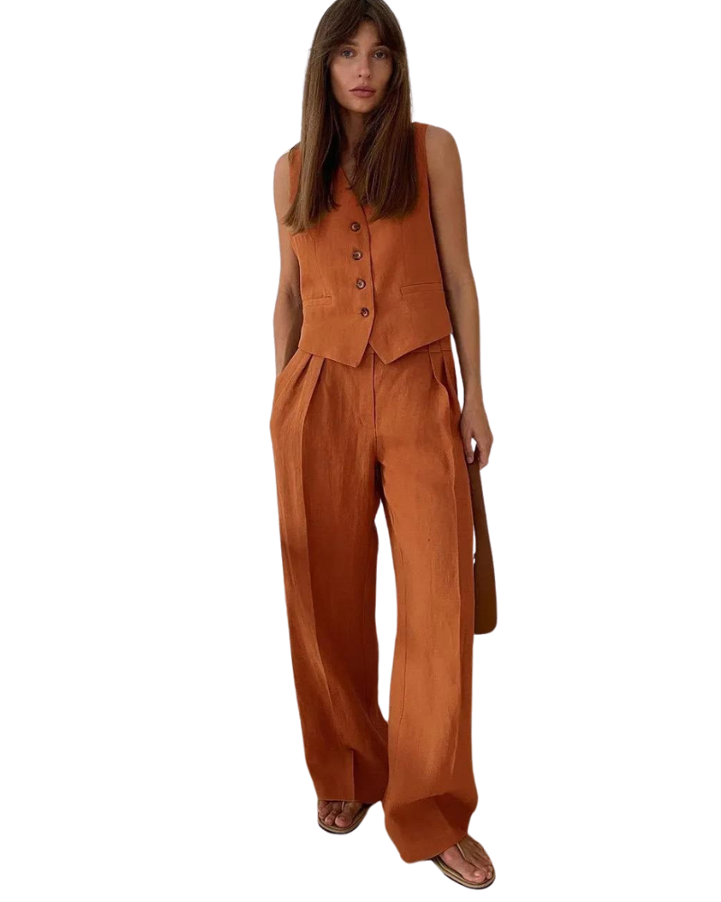 Timeless väst & byxor set-Hemnix-Orange-S-Hemnix