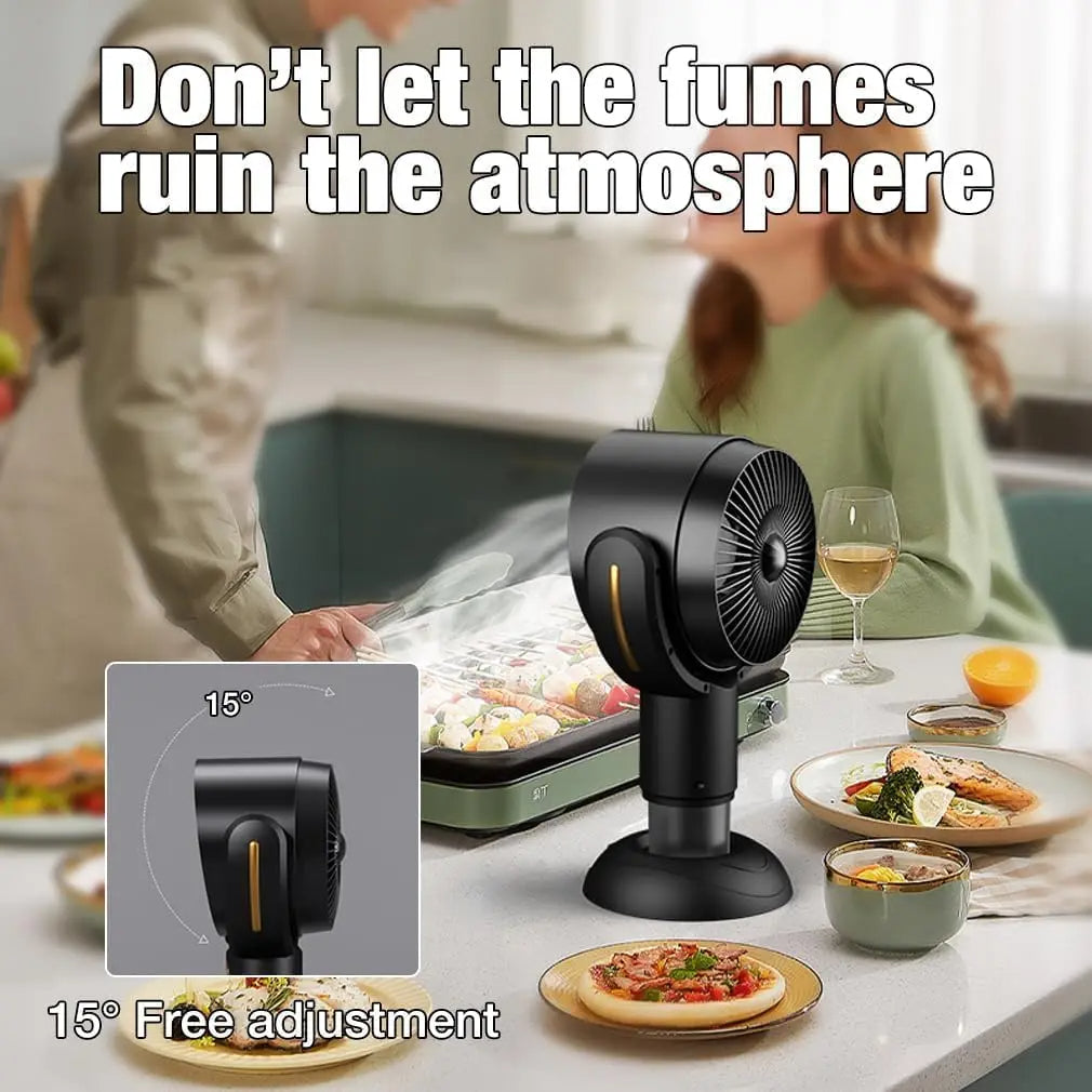 Bärbar Spiskåpa - Kraftfull, Uppladdningsbar och Perfekt för Alla Utrymmen Carvallo