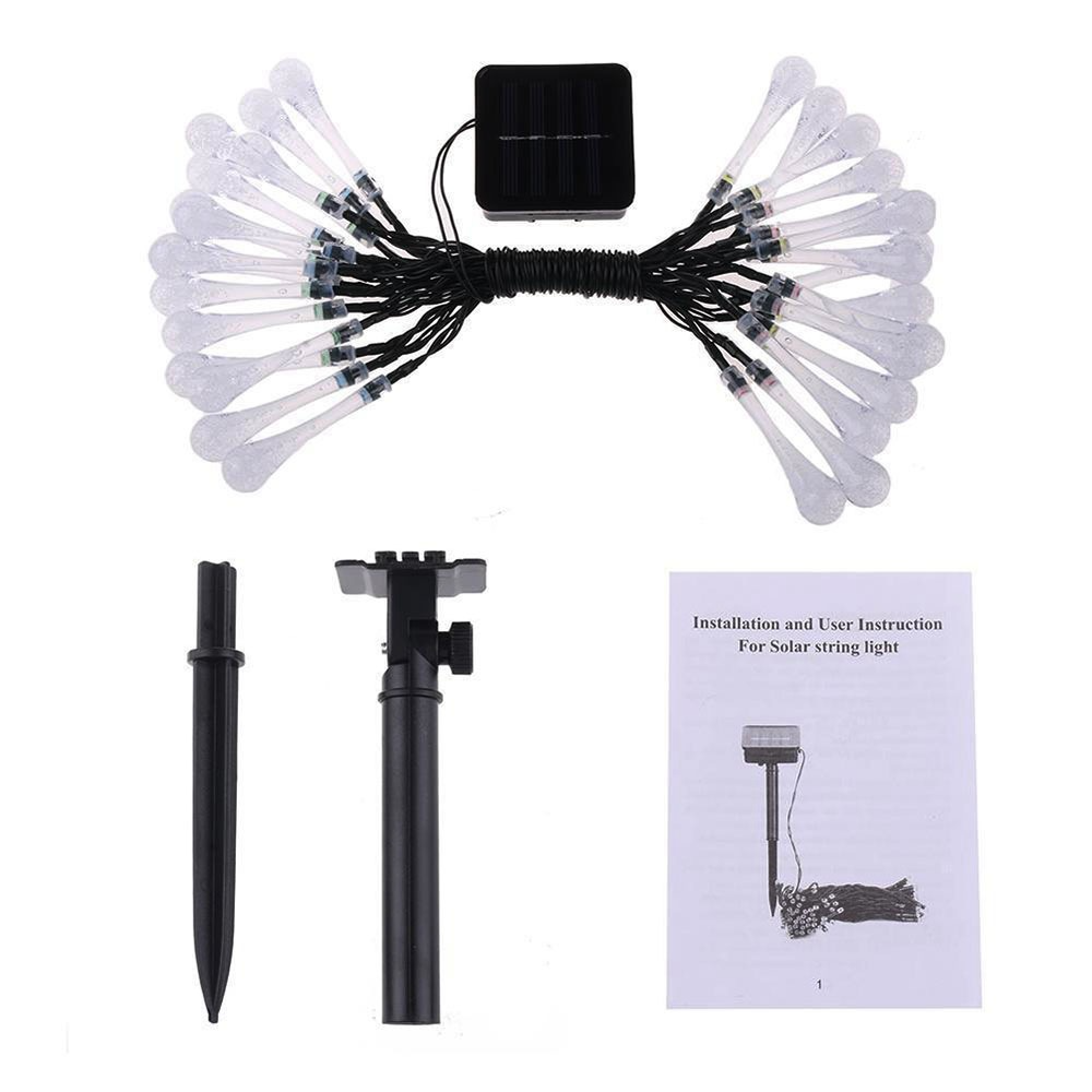 Solar LED Lichterkette – Färgglada droppljus för trädgård, terrass och dekoration Carvallo