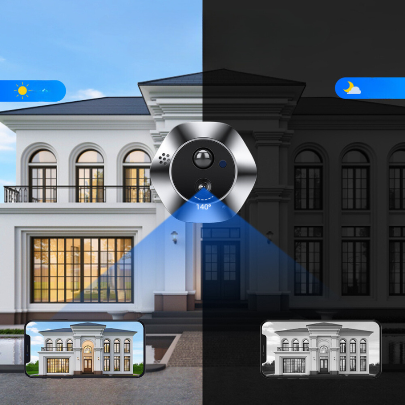 SecureBell – Kompakt trådlös videodörrklocka med tvåvägsljud Carvallo