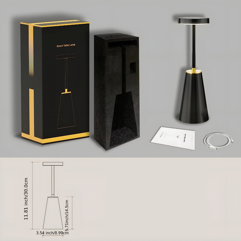 LumaTouch Lampa – Uppladdningsbar Trådlös Bordslampa Carvallo