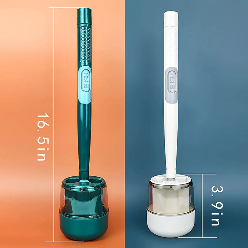 Hushålls utan hål vägghängande långhandtag silikontoalettborste Carvallo