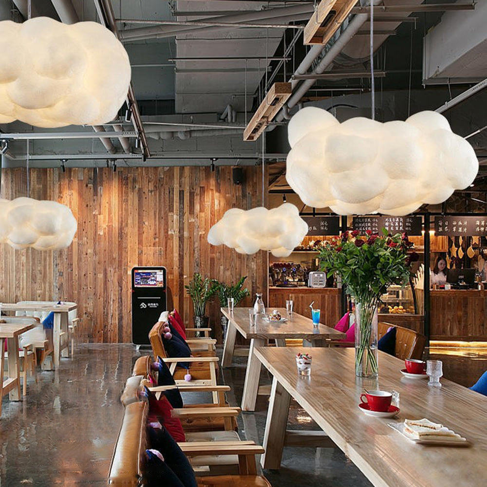 TranquilAura - Designer Wolken LED Taklampa Vit PVC/Bomull Carvallo