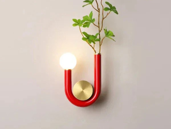 PinkLume – Modern U-formad LED Vägglampa för Sovrum & Barnrum Carvallo