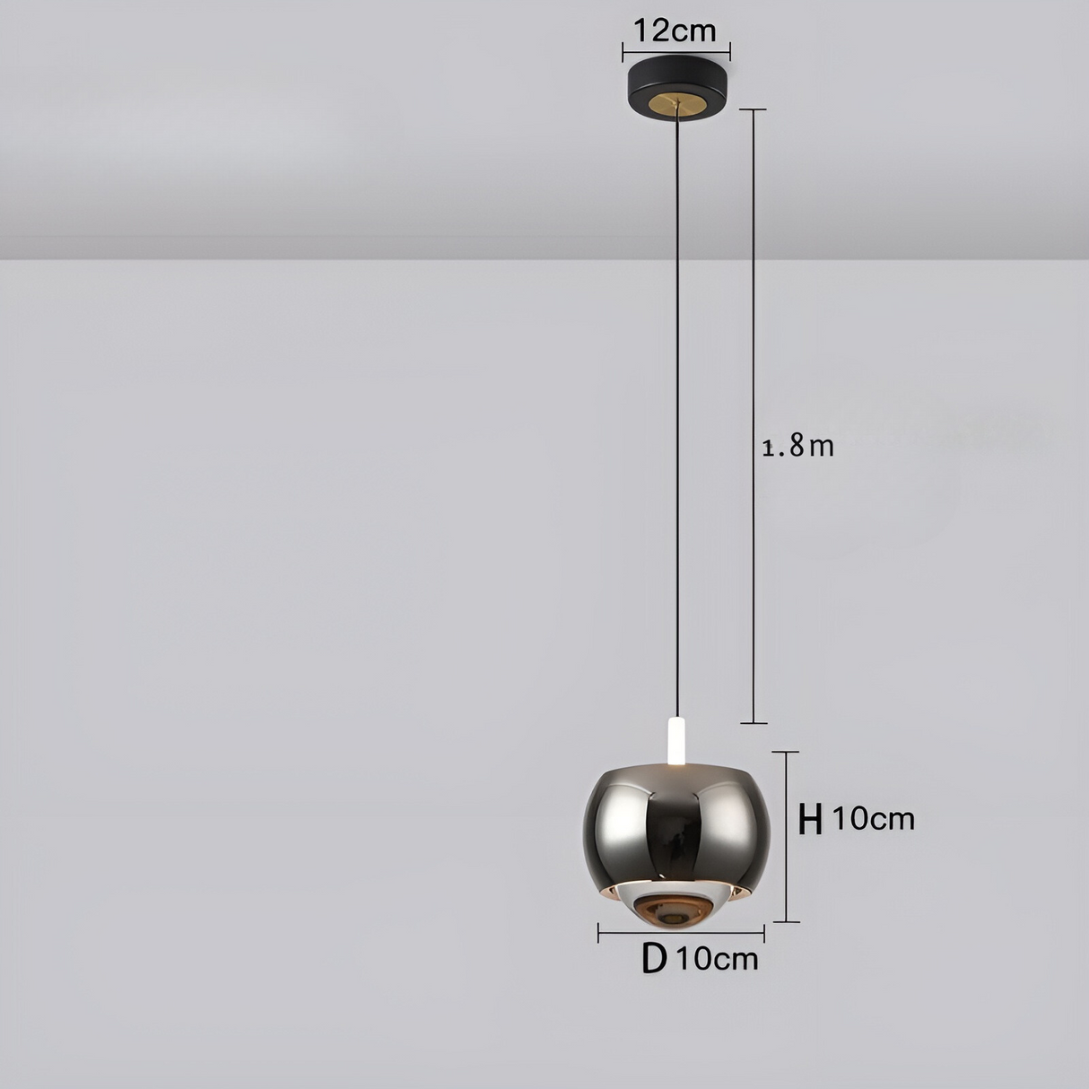 OrbitGlow - Minimalistisk hänglampa med LED-ljus med elegant, cirkulärt design Carvallo