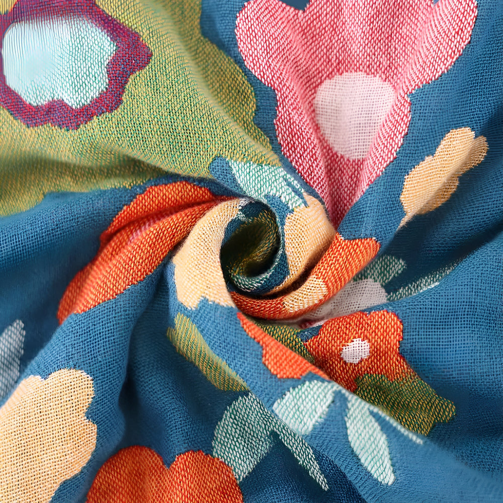 Wildflower Botanical Lykke Cotton Blanket Carvallo