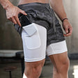 Träningsshorts med Innerbyxa för män-Personligt-BB-Hemnix