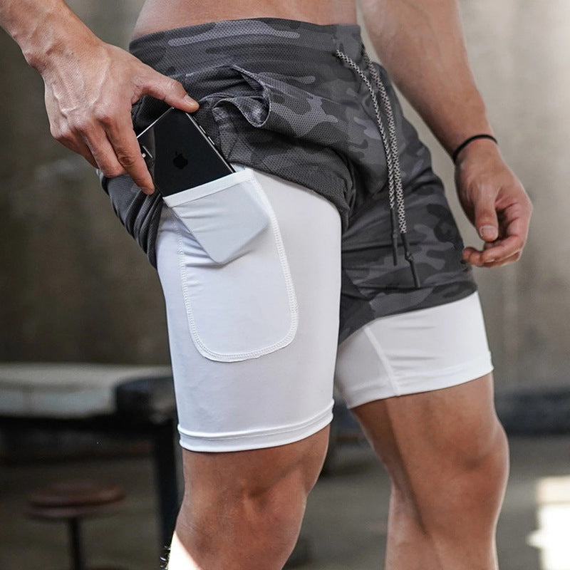 Träningsshorts med Innerbyxa för män-Personligt-BB-Hemnix