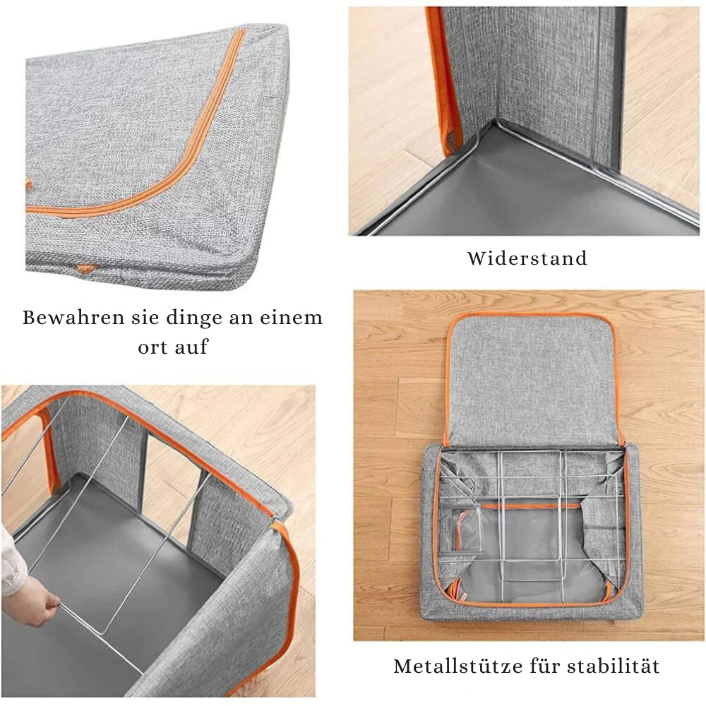 Carvallo - Fällbar förvaringslåda med metallram och fönster Carvallo