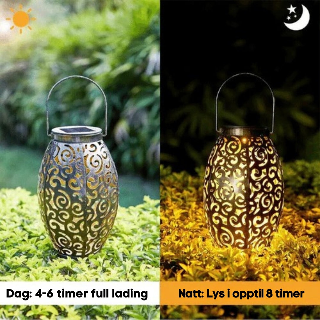 Carvallo - Stilig solcellslampa med varmt LED-ljus Carvallo