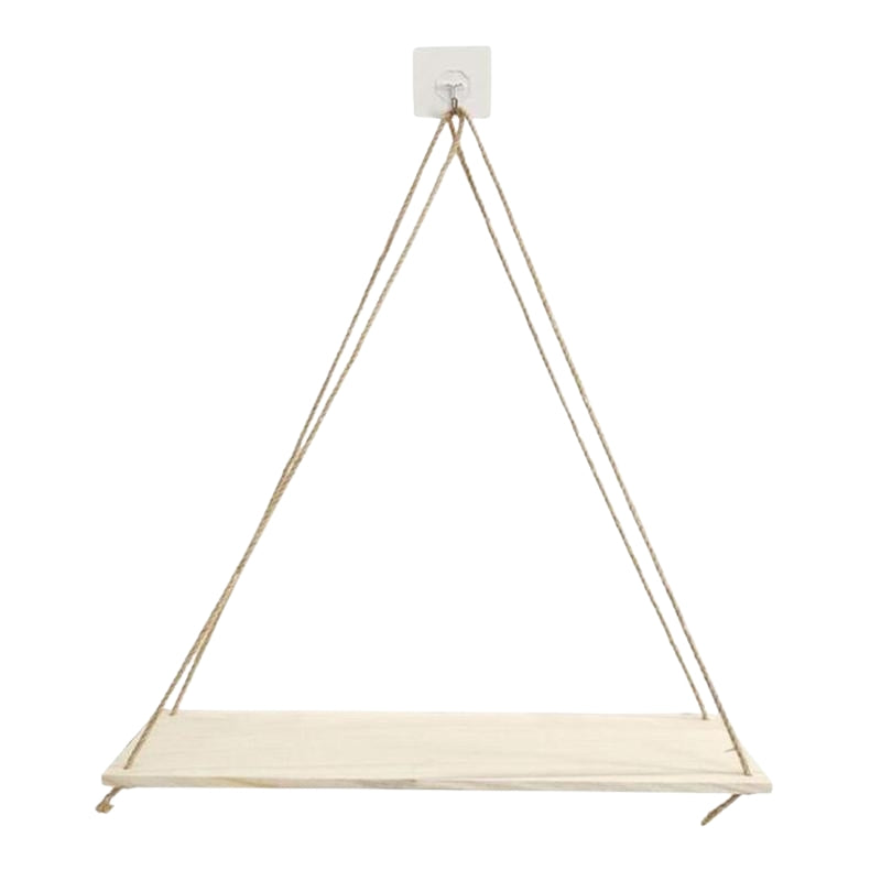 Carvallo – Hängande Trähylla med Minimalistisk Repdesign Carvallo