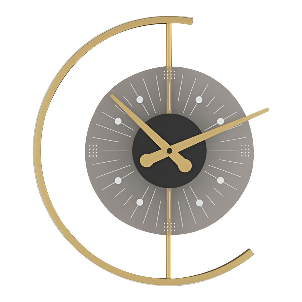 Väggklocka | Led-ljus | Tyst rörelse | Ambient glöd | Kreativ modern design Carvallo