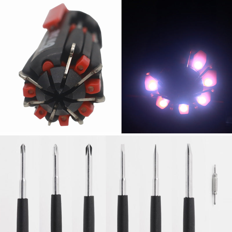 Carvallo - 8-i-1-skruvmejsel med LED-ficklampa Carvallo
