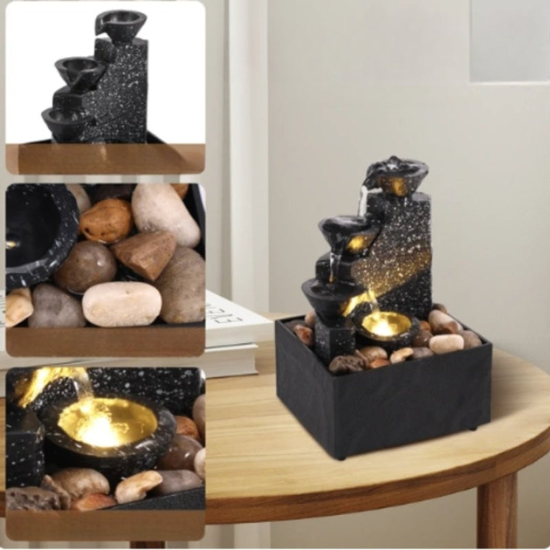 RippleNest - Sofistikerad bordfontän med lugnande vattenström för fridfulla rum Carvallo