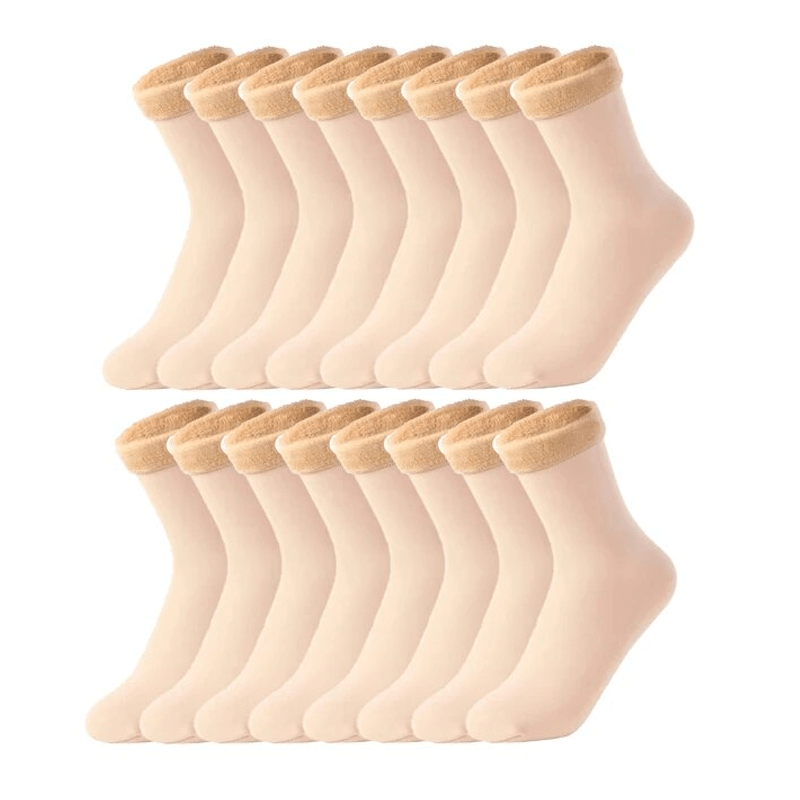 Mjuka Sammet Vintersockor-Vintersockor-BB-8 par-Beige-Hemnix