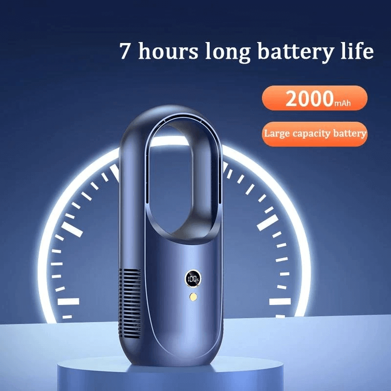 Portabel fläkt med LED-display 2000mAh-Kök-BB-Hemnix