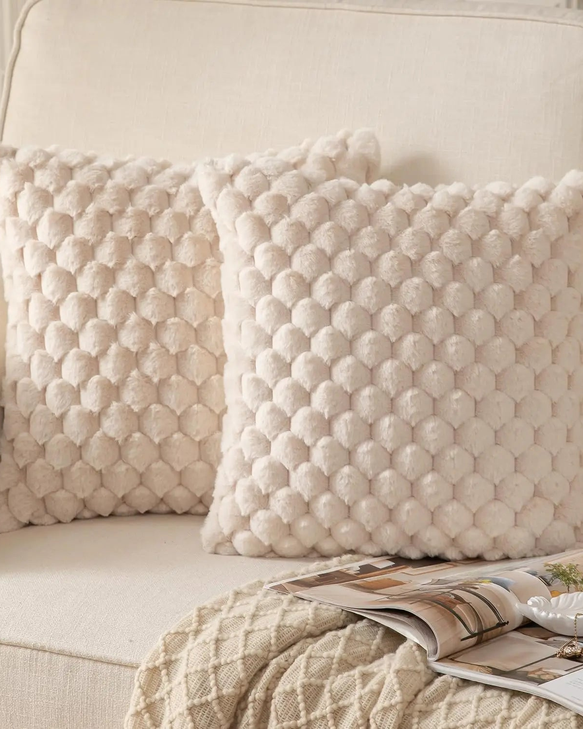 Carvallo – Lyxig Plysch Dekorativ Kudde med Lush Textur för Elegant Komfort Carvallo