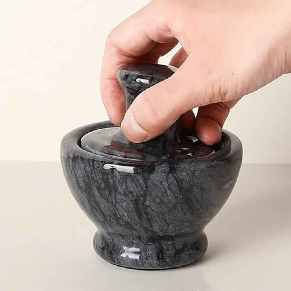 Marmor mortel & Stöttekskvarn för Kryddor Carvallo