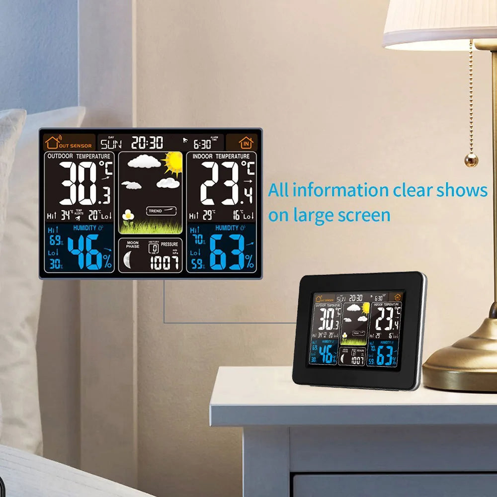 Bästa personliga hemmaväderstation centrum trådlös inomhus utomhus användning Carvallo